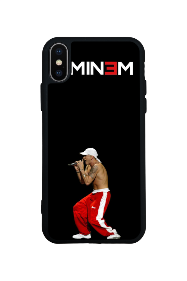 iPhone X/ XS Uyumlu Eminem Tasarımlı Glossy Premium Kılıf