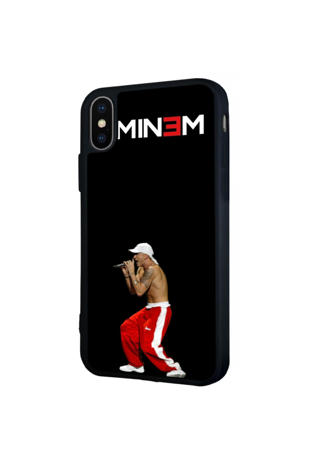 iPhone X/ XS Uyumlu Eminem Tasarımlı Glossy Premium Kılıf