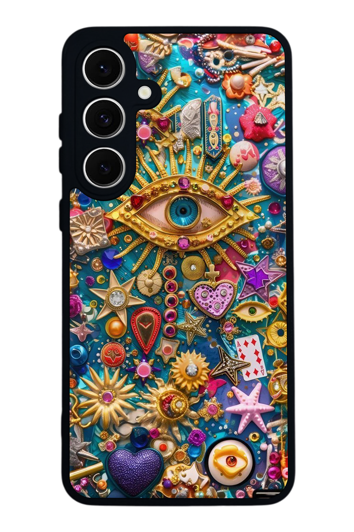 Samsung Galaxy S24 FE Uyumlu Göz Tasarımlı Glossy Premium Kılıf