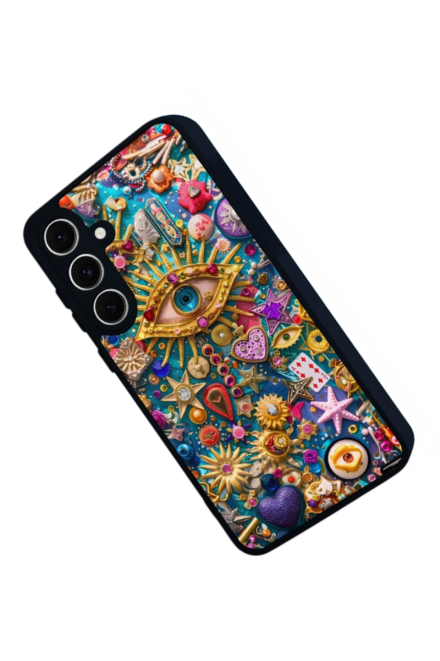 Samsung Galaxy S24 FE Uyumlu Göz Tasarımlı Glossy Premium Kılıf