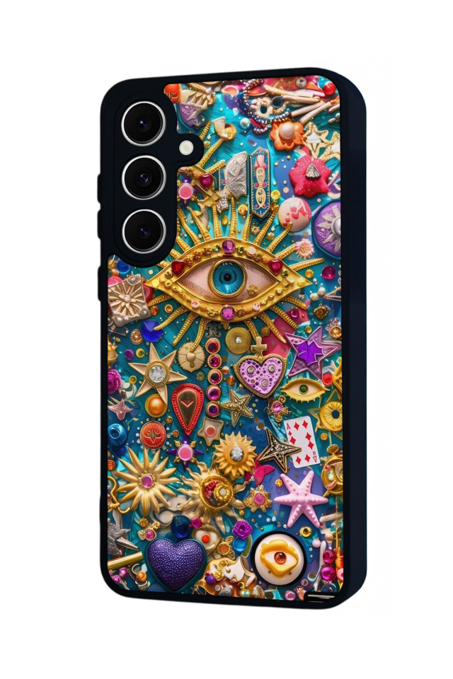 Samsung Galaxy S24 FE Uyumlu Göz Tasarımlı Glossy Premium Kılıf