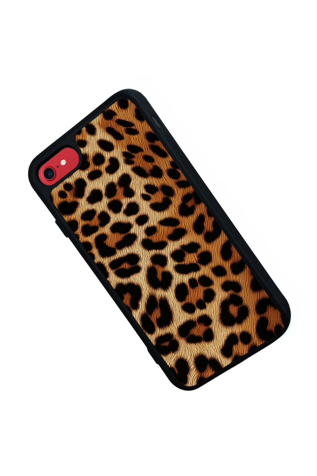 iPhone 8 Uyumlu Leopar Tasarımlı Glossy Premium Kılıf
