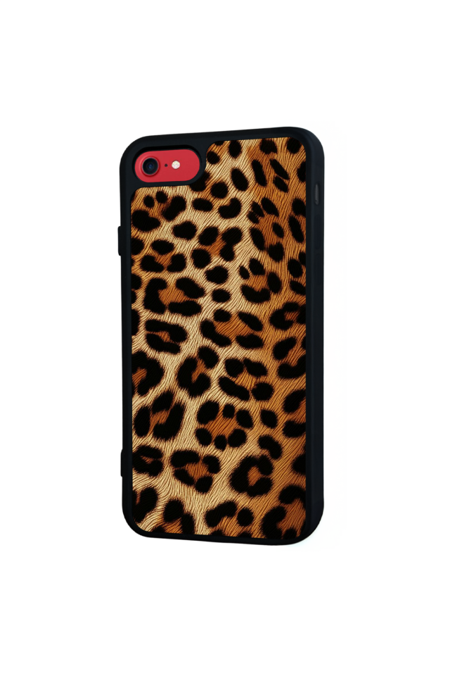 iPhone 8 Uyumlu Leopar Tasarımlı Glossy Premium Kılıf