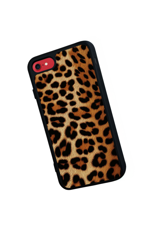 iPhone 8 Uyumlu Leopar Tasarımlı Glossy Premium Kılıf