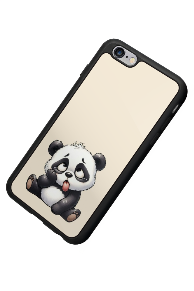 iPhone 6 Plus Uyumlu Panda Tasarımlı Glossy Premium Kılıf