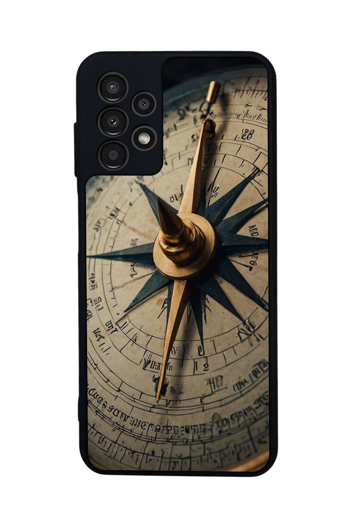 Samsung Galaxy A13 Uyumlu Pusula Tasarımlı Glossy Premium Kılıf