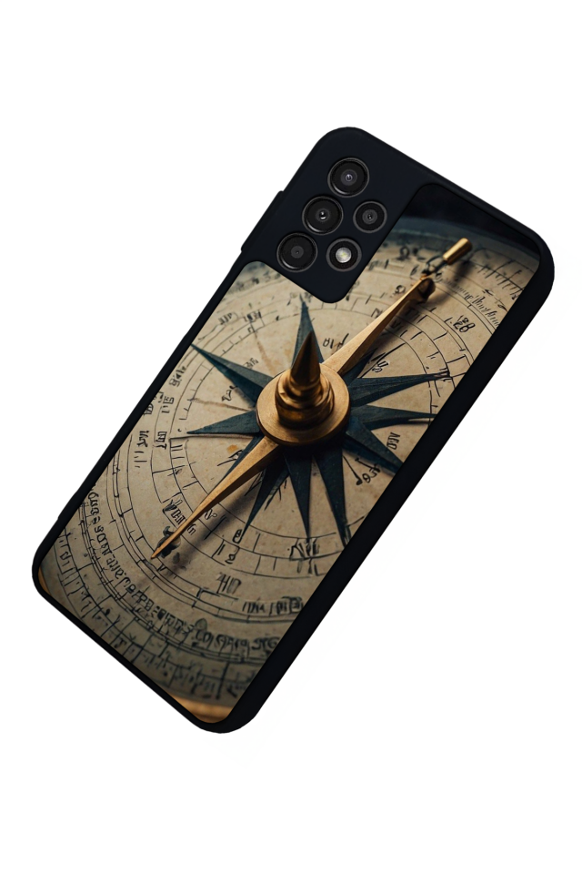 Samsung Galaxy A13 Uyumlu Pusula Tasarımlı Glossy Premium Kılıf