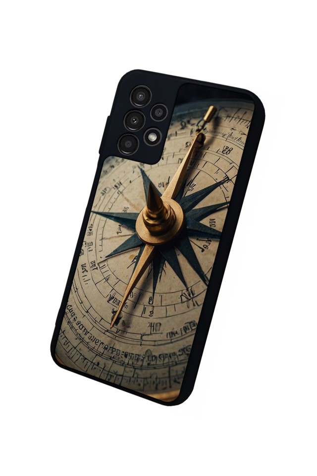 Samsung Galaxy A13 Uyumlu Pusula Tasarımlı Glossy Premium Kılıf