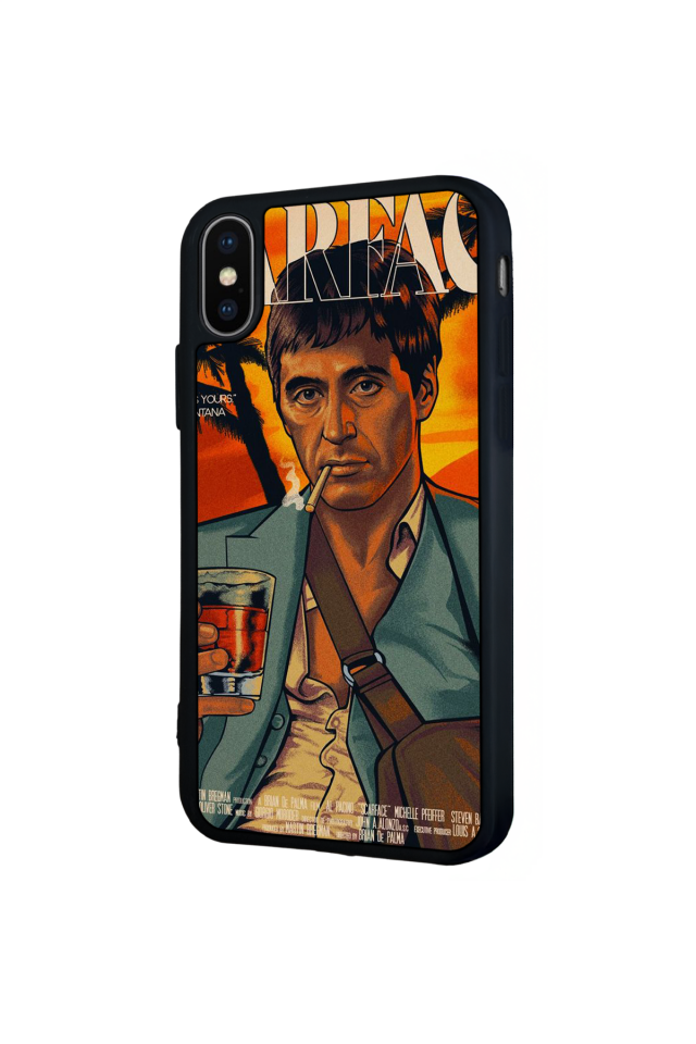 iPhone XS Max Uyumlu Scarface Tasarımlı Glossy Premium Kılıf
