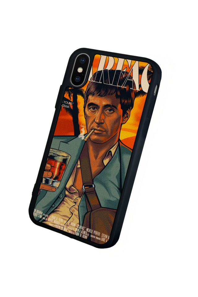 iPhone XS Max Uyumlu Scarface Tasarımlı Glossy Premium Kılıf
