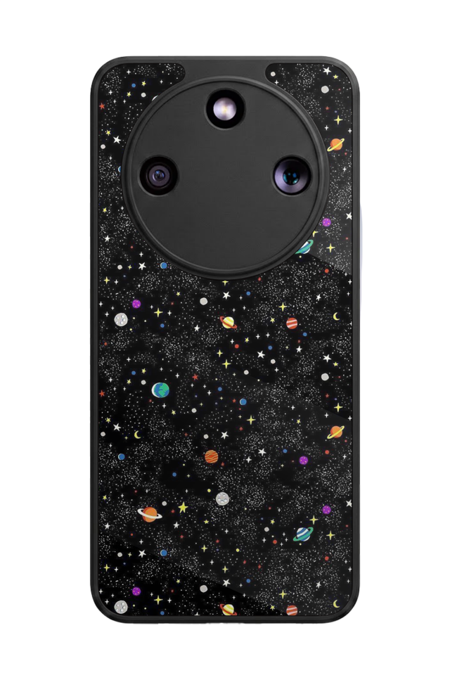 Honor Magic 8 Lite Uyumlu Uzay Tasarımlı Glossy Premium Kılıf
