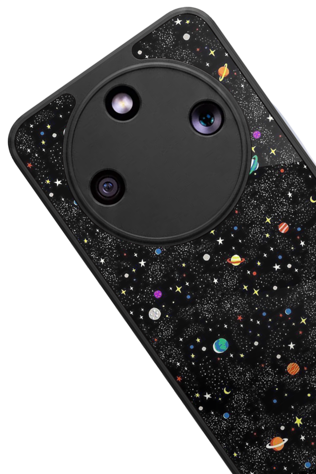 Honor Magic 8 Lite Uyumlu Uzay Tasarımlı Glossy Premium Kılıf