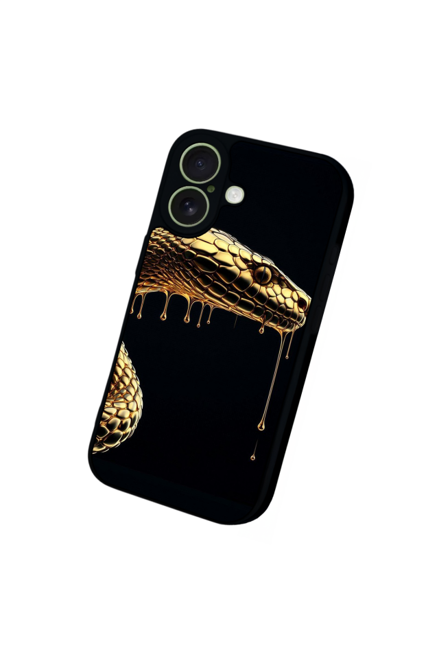 iPhone 17 Uyumlu Yılan Tasarımlı Glossy Premium Kılıf