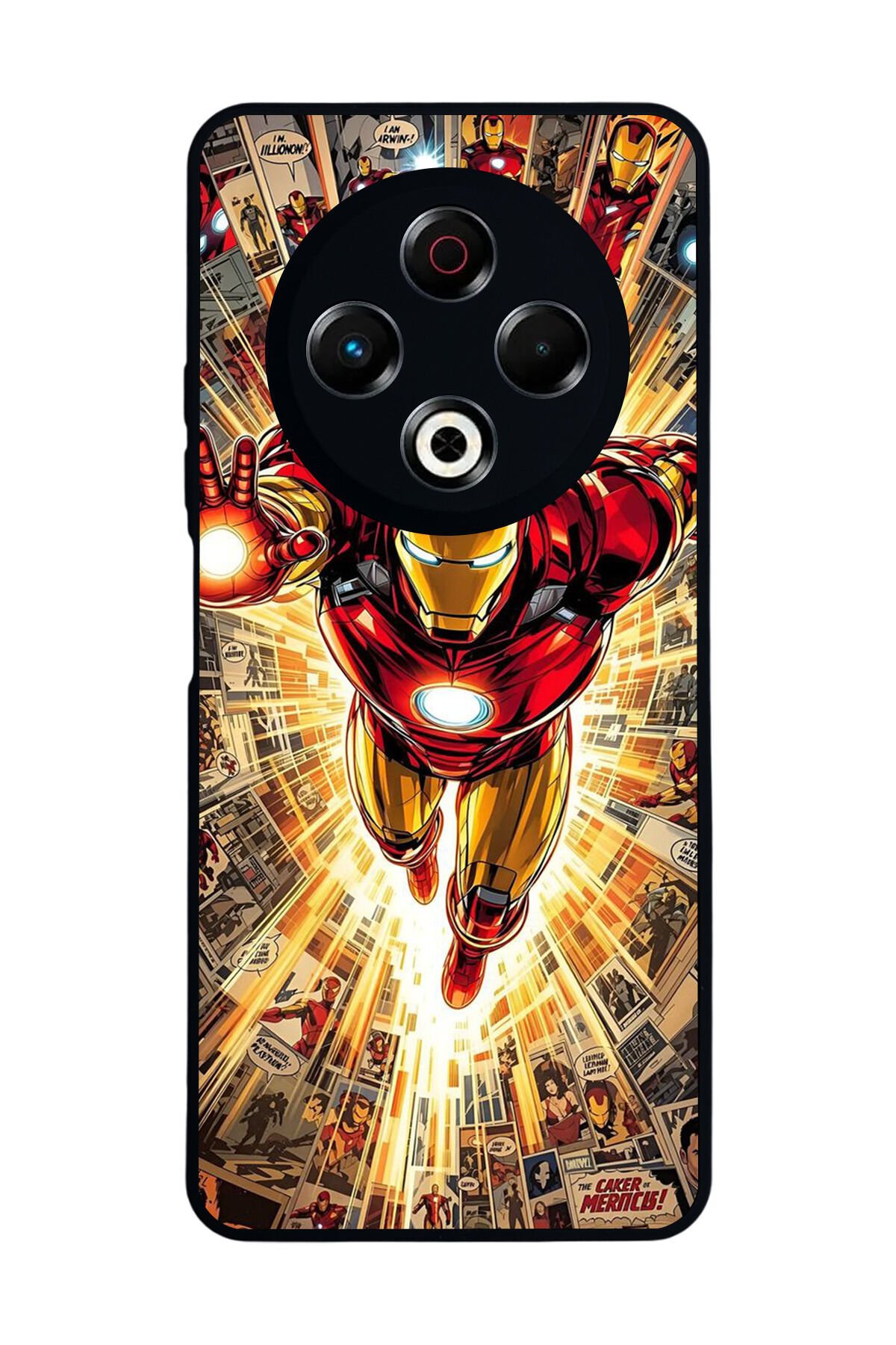 Tecno Spark 30 Uyumlu Iron Man ( Demir Adam ) Tasarımlı Glossy Premium Kılıf