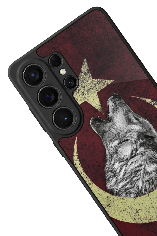Samsung Galaxy S26 Ultra Uyumlu Bozkurt Tasarımlı Glossy Premium Kılıf