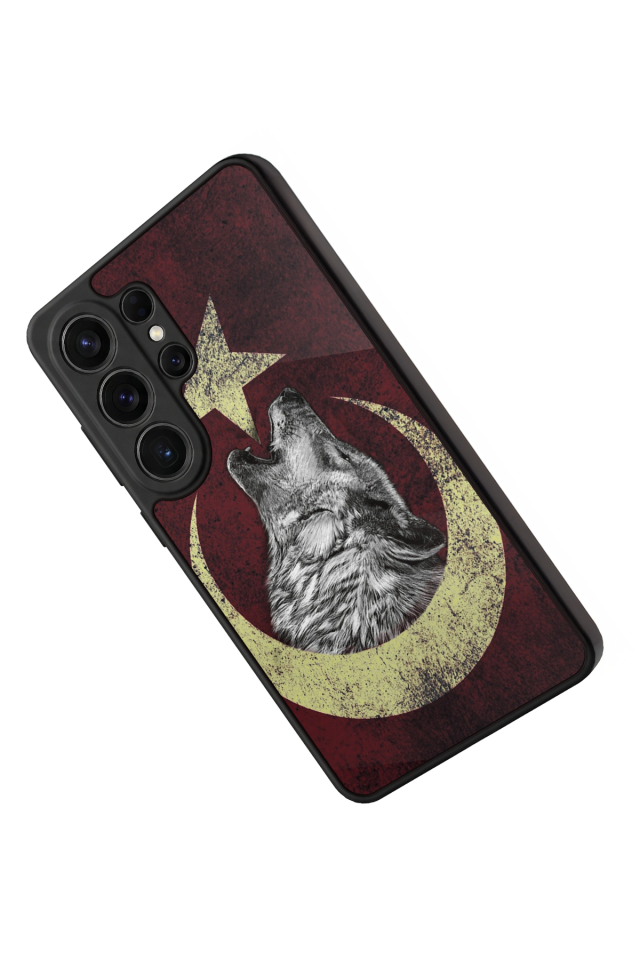 Samsung Galaxy S26 Ultra Uyumlu Bozkurt Tasarımlı Glossy Premium Kılıf