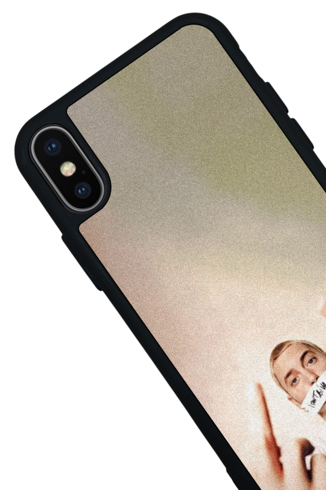 iPhone X/ XS Uyumlu Eminem Tasarımlı Glossy Premium Kılıf