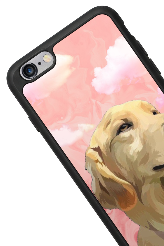 iPhone 6s Plus Uyumlu Golden Kopek Tasarımlı Glossy Premium Kılıf