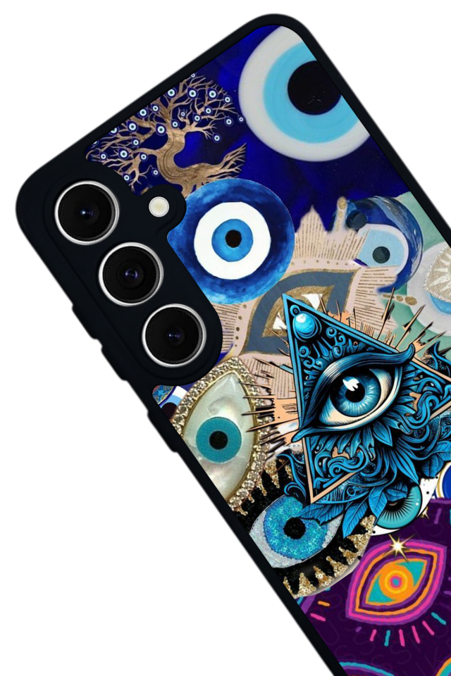 Samsung Galaxy S24 FE Uyumlu Göz Tasarımlı Glossy Premium Kılıf