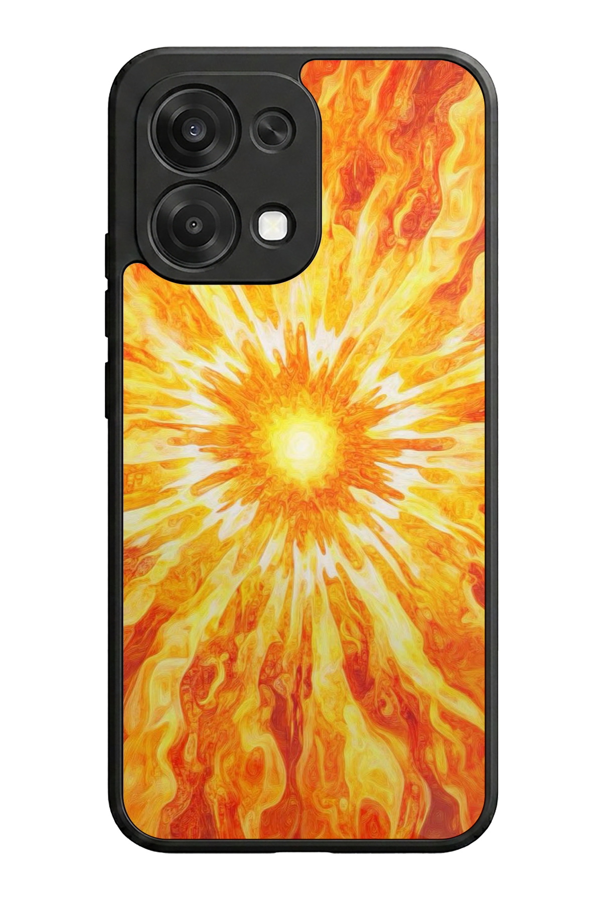 Oppo A6 Pro Uyumlu Güneş Tasarımlı Glossy Premium Kılıf