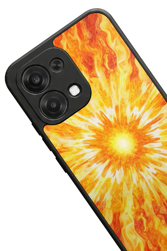 Oppo A6 Pro Uyumlu Güneş Tasarımlı Glossy Premium Kılıf