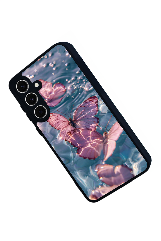 Samsung Galaxy A16 Uyumlu Kelebek Tasarımlı Glossy Premium Kılıf