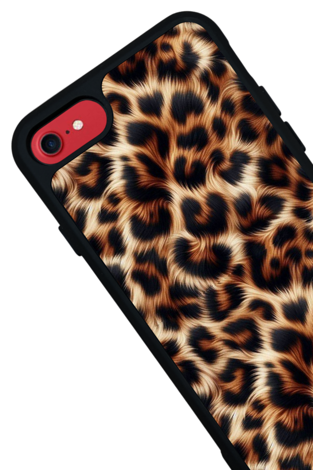 iPhone 8 Uyumlu Leopar Tasarımlı Glossy Premium Kılıf