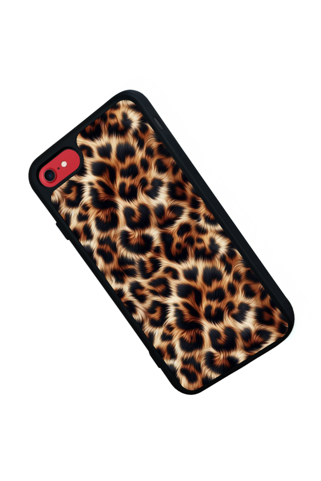 iPhone 8 Uyumlu Leopar Tasarımlı Glossy Premium Kılıf