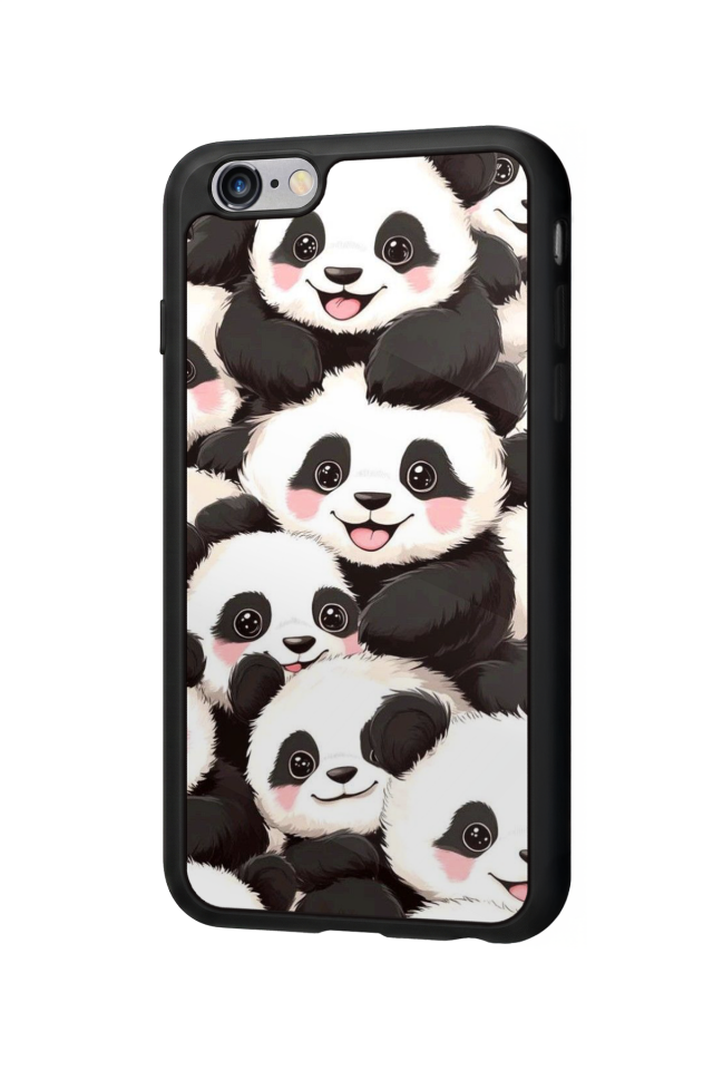 iPhone 6 Plus Uyumlu Panda Tasarımlı Glossy Premium Kılıf