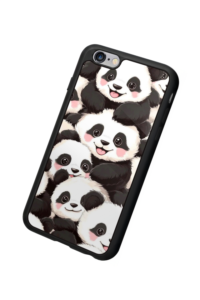 iPhone 6 Plus Uyumlu Panda Tasarımlı Glossy Premium Kılıf