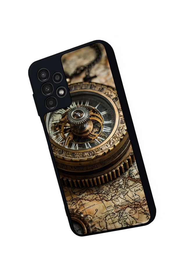Samsung Galaxy A13 Uyumlu Pusula Tasarımlı Glossy Premium Kılıf