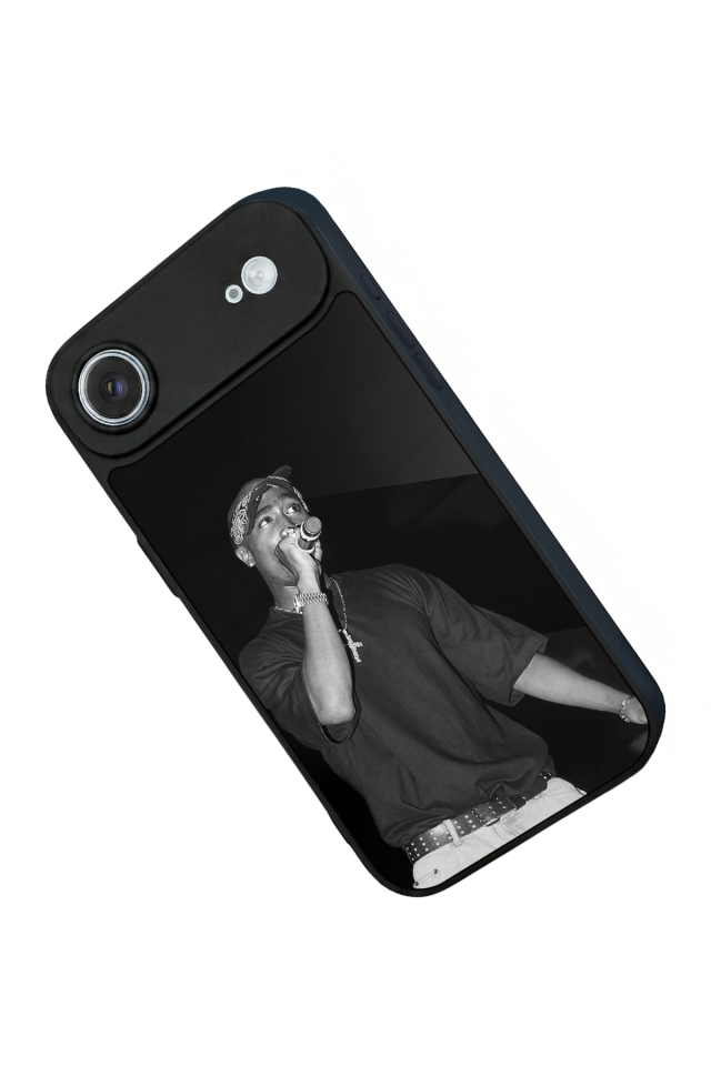 iPhone 17 Air Uyumlu Tupac Tasarımlı Glossy Premium Kılıf