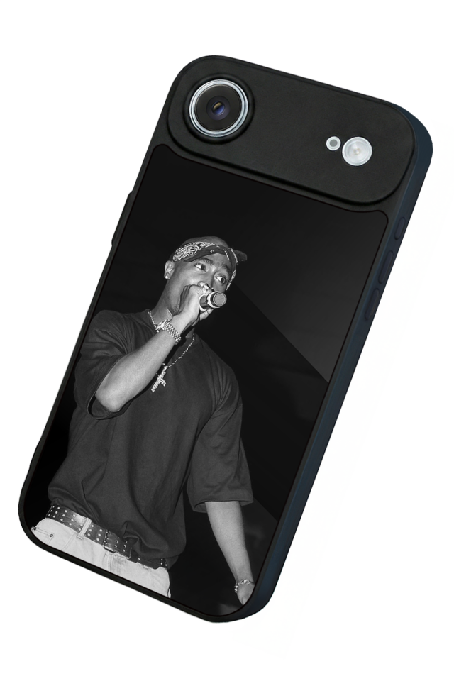 iPhone 17 Air Uyumlu Tupac Tasarımlı Glossy Premium Kılıf