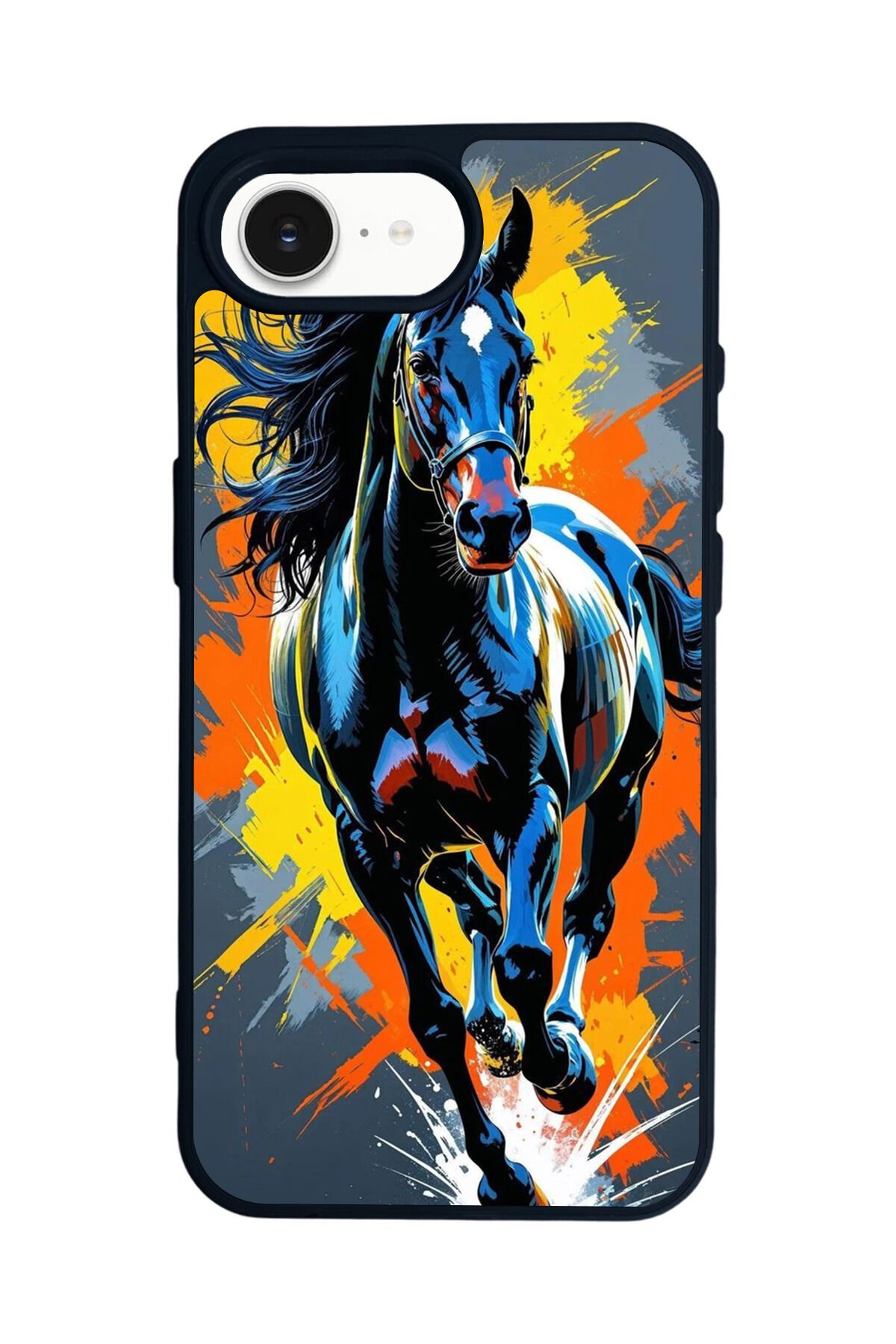iPhone 16E Uyumlu At Horse Tasarımlı Glossy Premium Kılıf