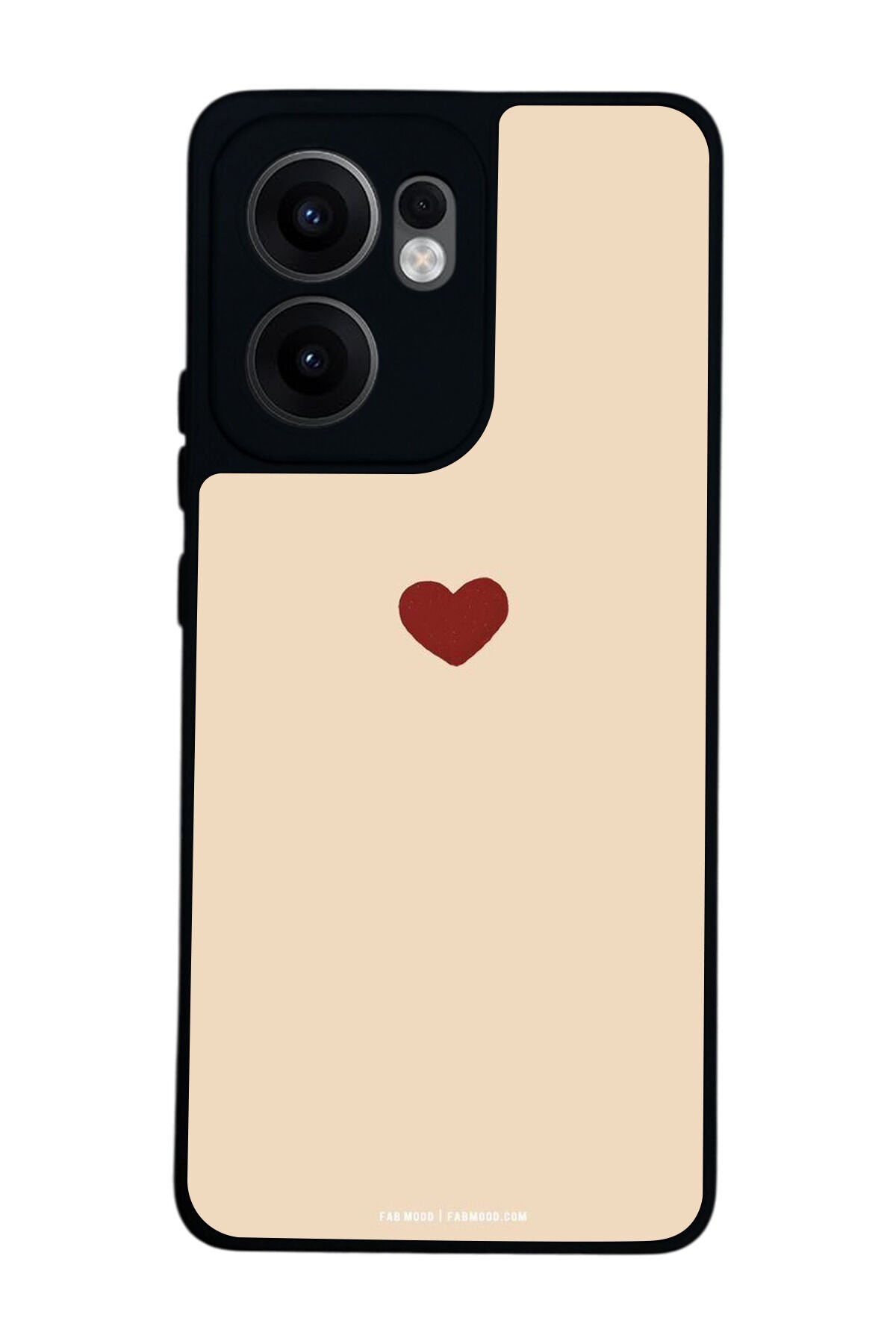 Oppo Reno 13F Uyumlu Kalp Love Tasarımlı Glossy Premium Kılıf
