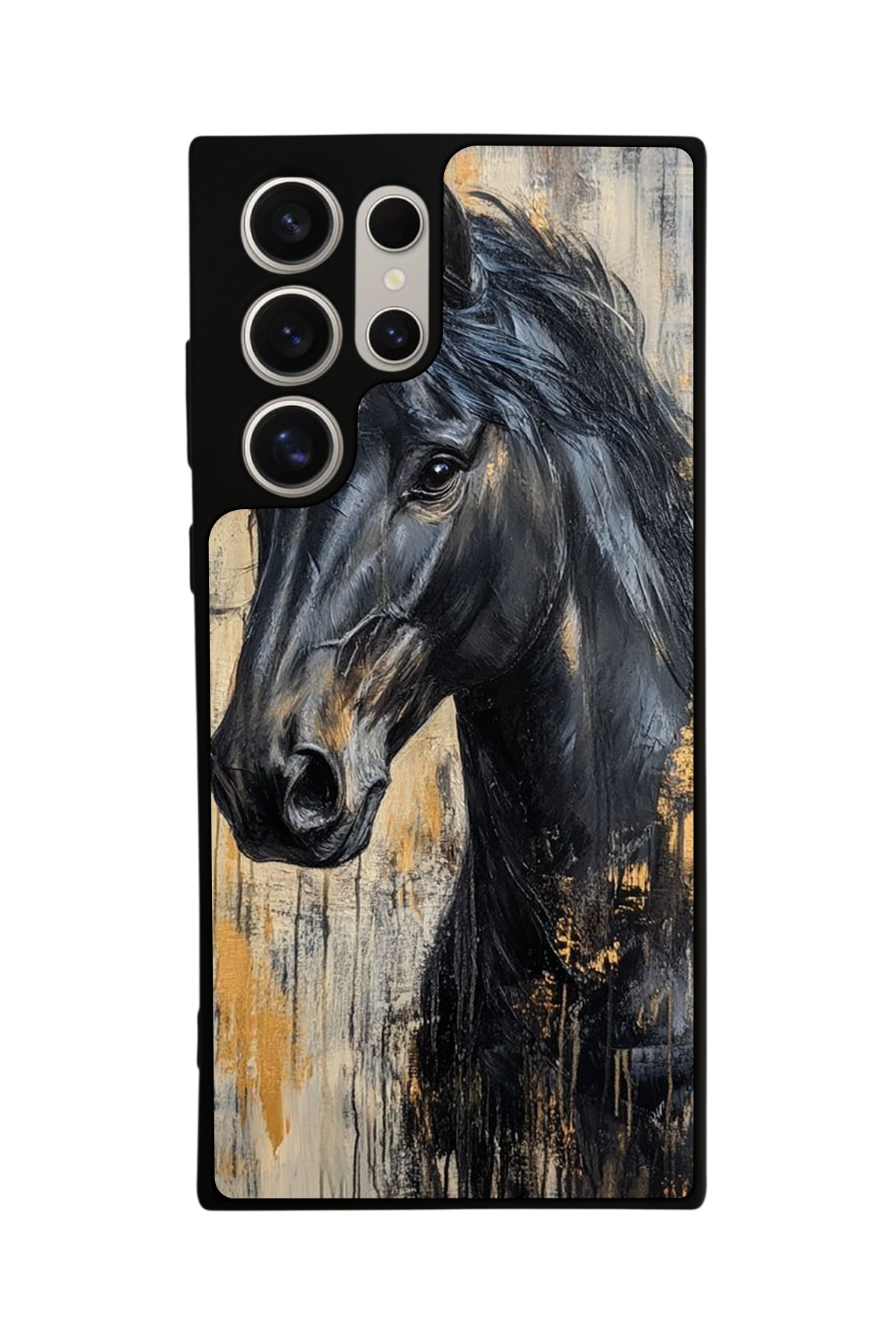 Samsung Galaxy S22 Ultra Uyumlu At Horse Tasarımlı Glossy Premium Kılıf