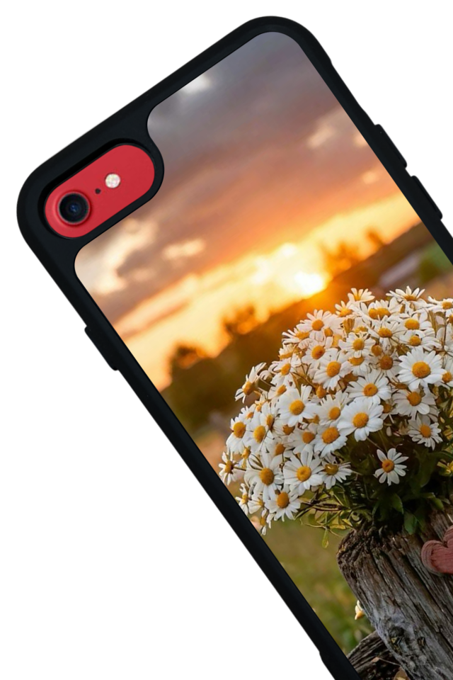 iPhone SE Uyumlu Cicek Tasarımlı Glossy Premium Kılıf