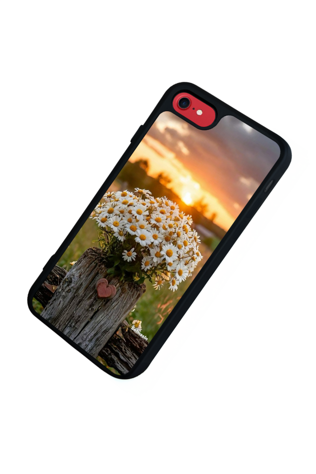 iPhone SE Uyumlu Cicek Tasarımlı Glossy Premium Kılıf
