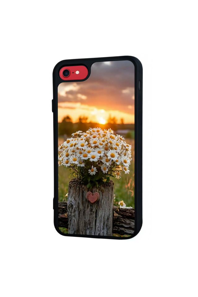iPhone SE Uyumlu Cicek Tasarımlı Glossy Premium Kılıf