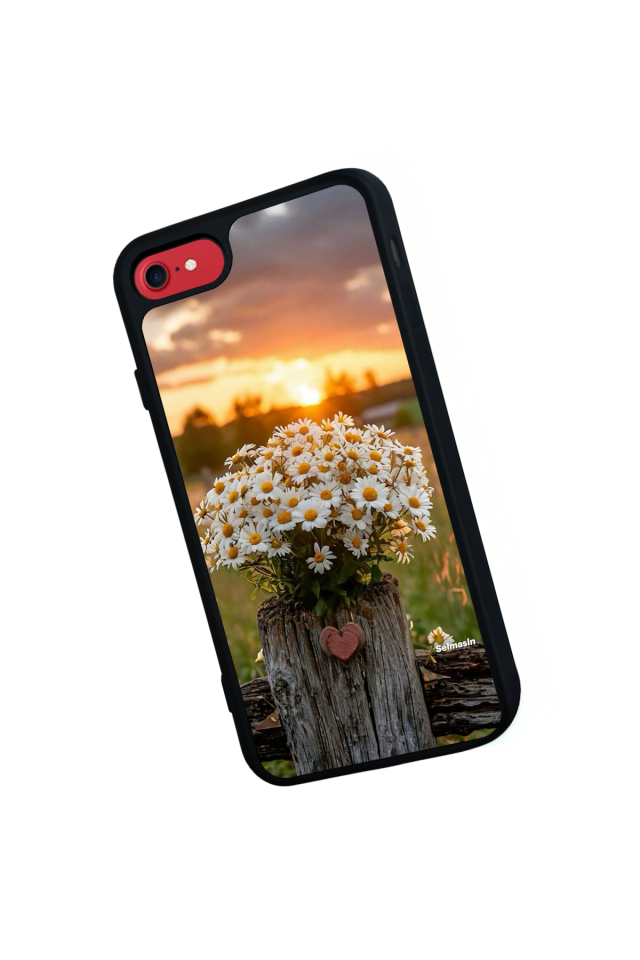 iPhone SE Uyumlu Cicek Tasarımlı Glossy Premium Kılıf