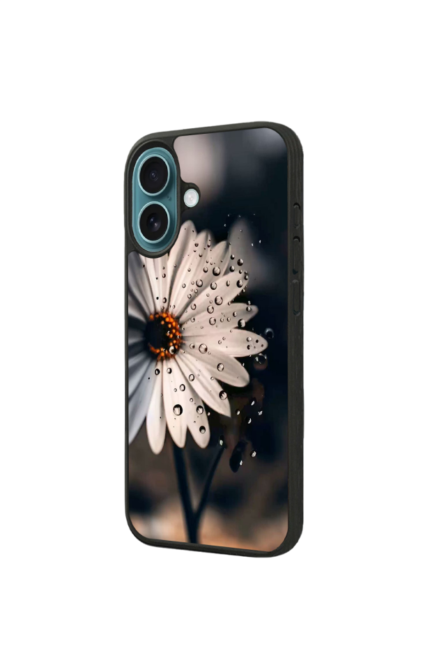 iPhone 16 Plus Uyumlu Cicek Tasarımlı Glossy Premium Kılıf