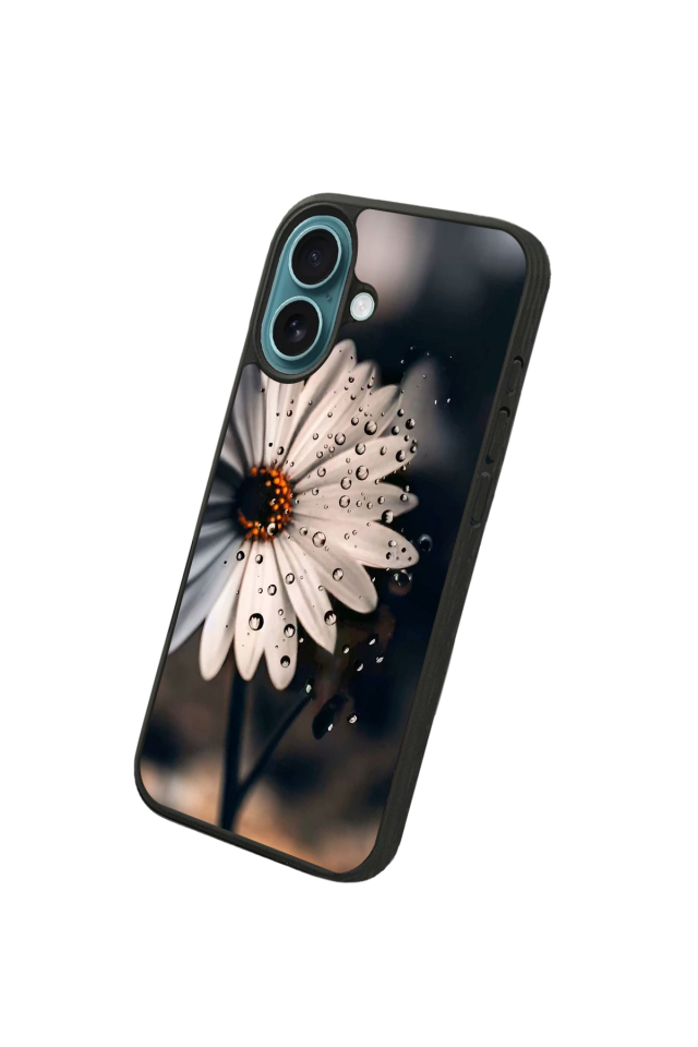 iPhone 16 Plus Uyumlu Cicek Tasarımlı Glossy Premium Kılıf