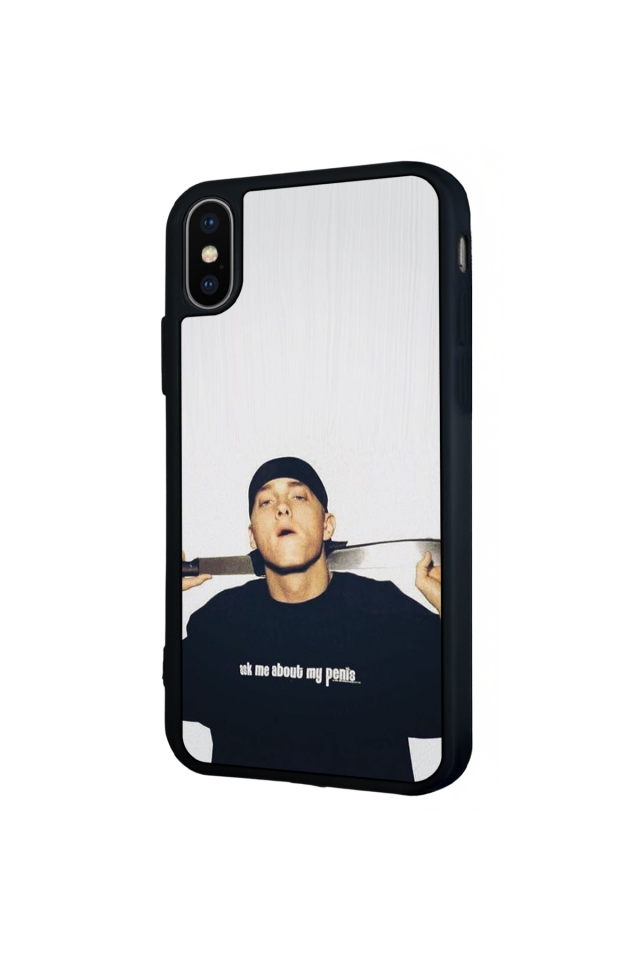 iPhone X/ XS Uyumlu Eminem Tasarımlı Glossy Premium Kılıf