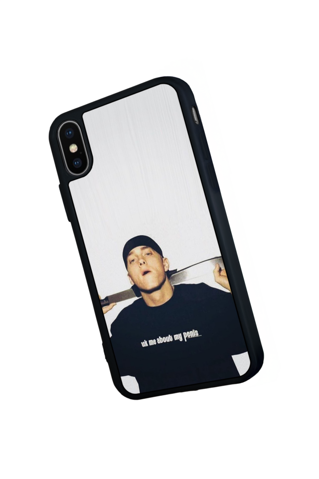 iPhone X/ XS Uyumlu Eminem Tasarımlı Glossy Premium Kılıf