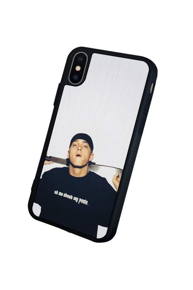 iPhone X/ XS Uyumlu Eminem Tasarımlı Glossy Premium Kılıf