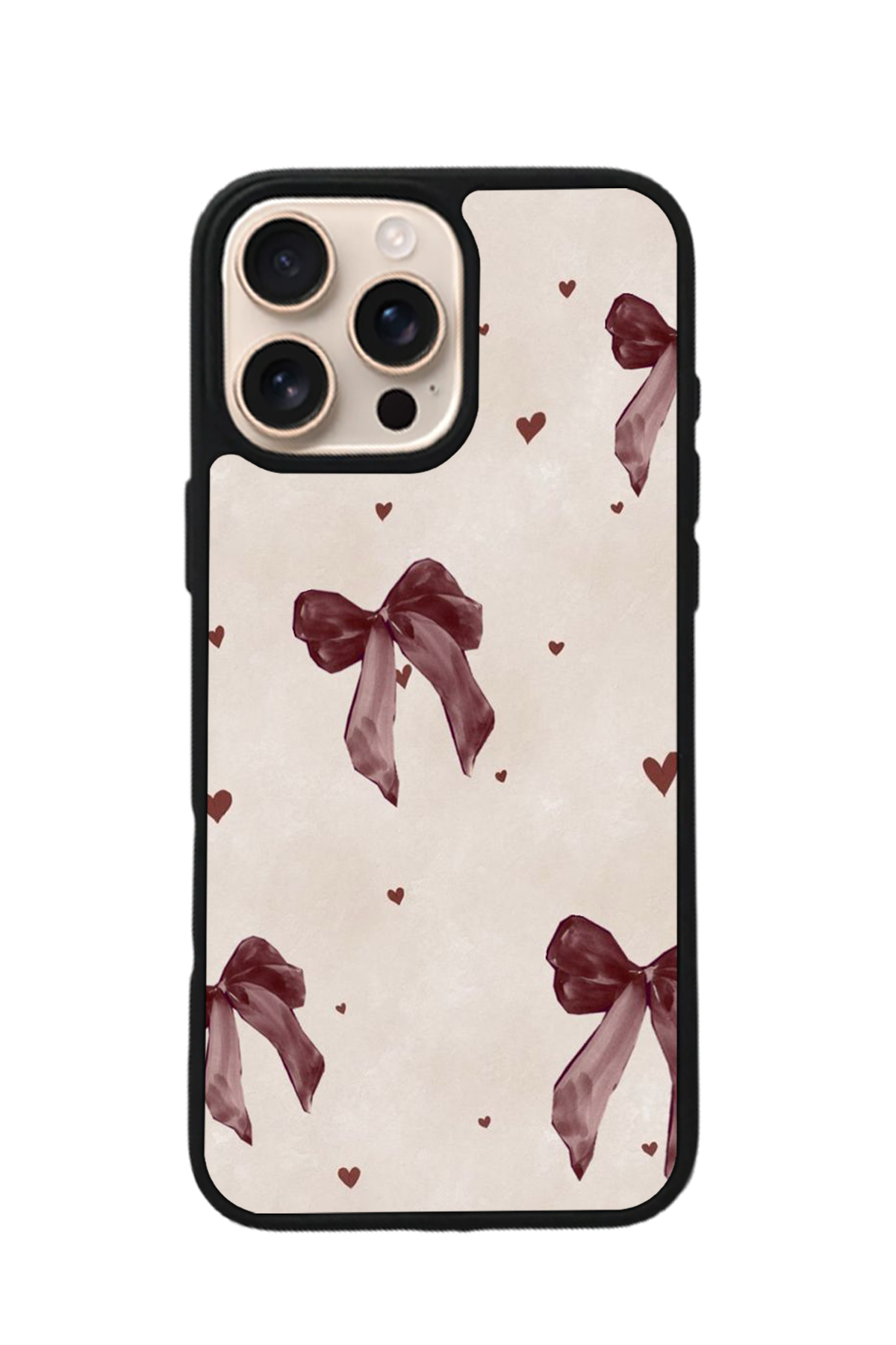 iPhone 14 Pro Max Uyumlu Kurdele Tasarımlı Glossy Premium Kılıf