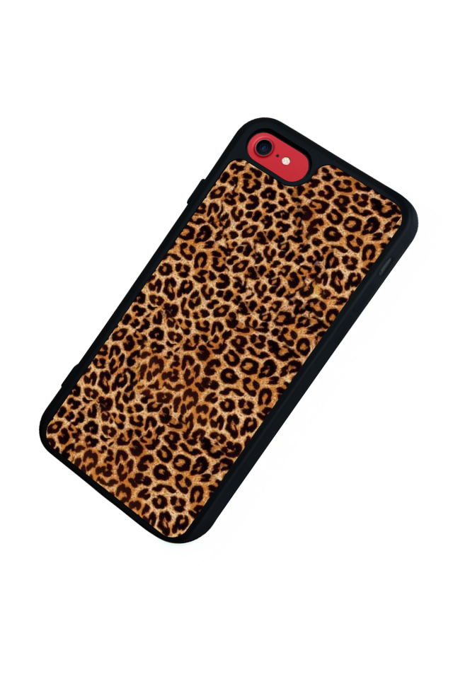 iPhone 8 Uyumlu Leopar Tasarımlı Glossy Premium Kılıf