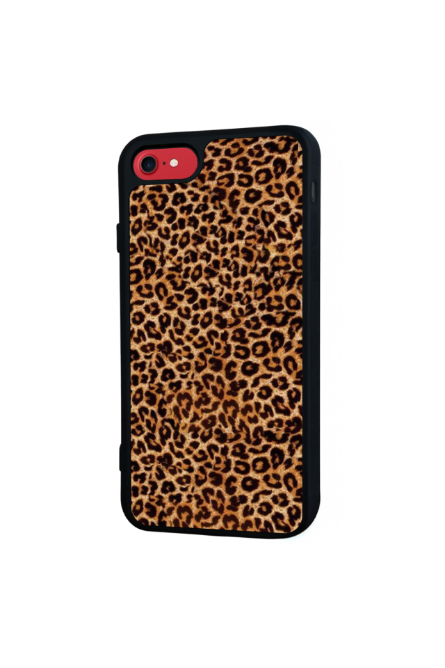 iPhone 8 Uyumlu Leopar Tasarımlı Glossy Premium Kılıf