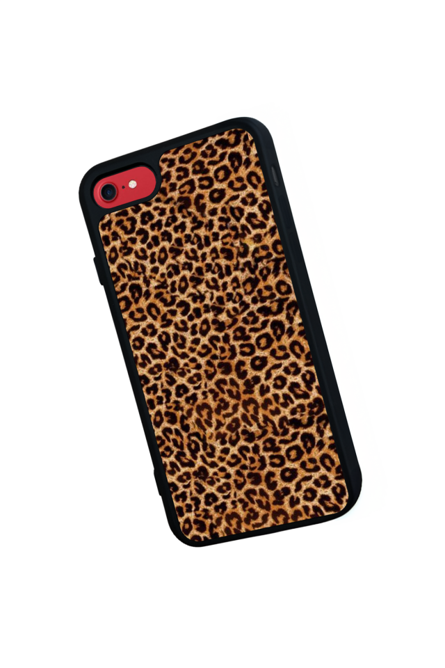 iPhone 8 Uyumlu Leopar Tasarımlı Glossy Premium Kılıf