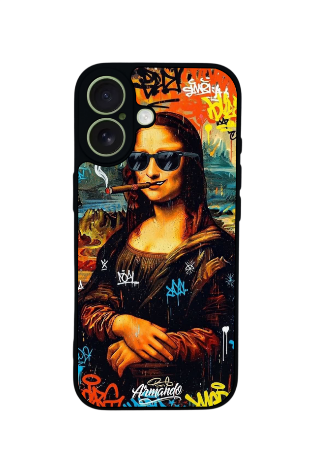 iPhone 17 Uyumlu Monalisa Tasarımlı Glossy Premium Kılıf